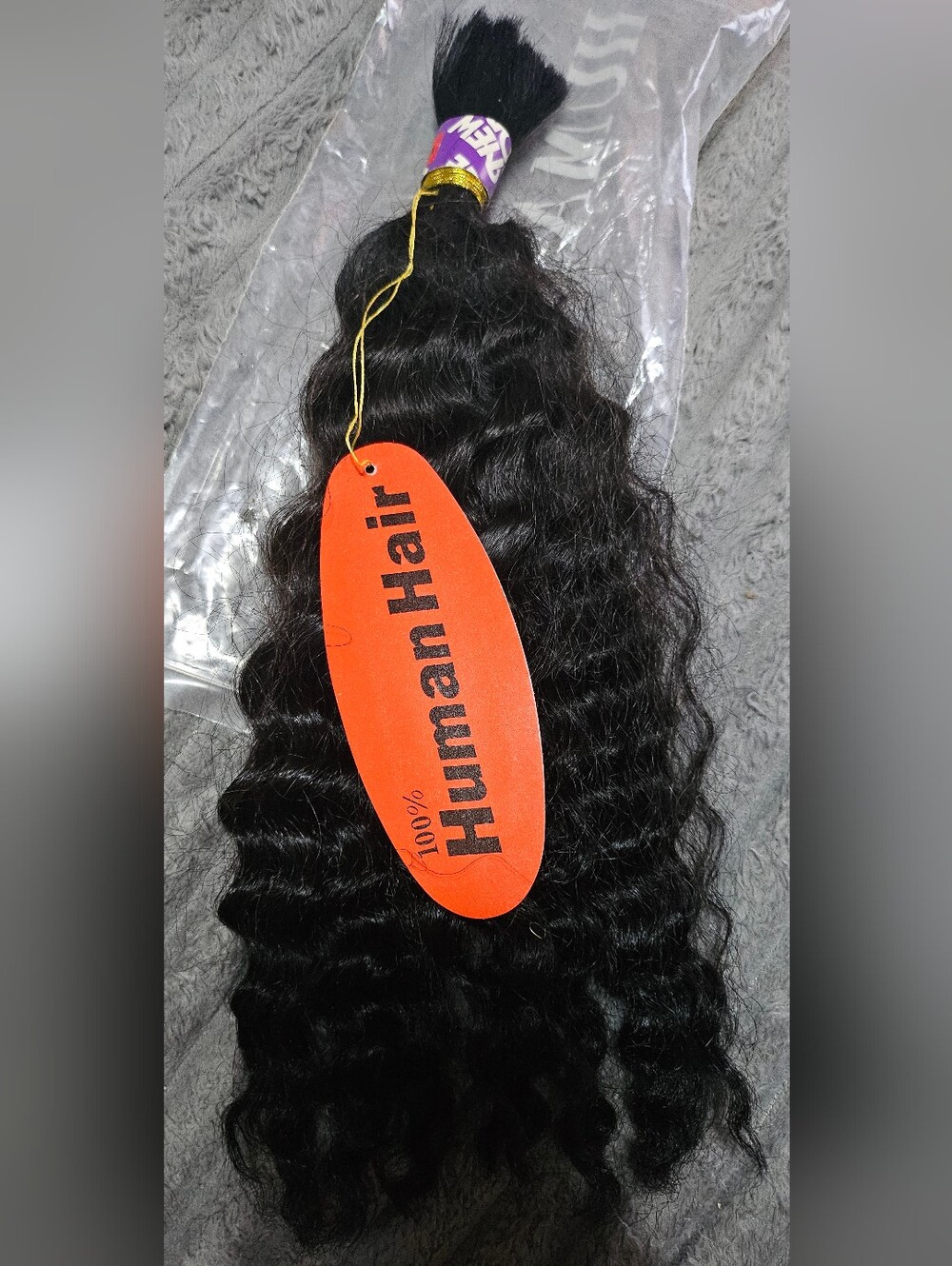 100% Human Hair Deep Wave Weave - Black 15 In 100 Gram Bundle